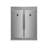 FORNO Premium 2-Piece Kitchen Bundle - Capriasca 48" Stainless Steel Range, Rizzuto 60" W. Dual Combo Convertible Refrigerator