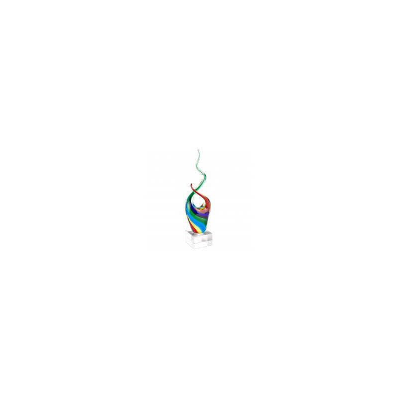 Rainbow Murano Glass Abstract Centerpiece Sculpture