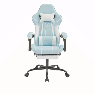 Chaise de jeu, chaise d'ordinateur ergonomique avec repose-pieds Chaise de bureau Chaise d'ordinateur ergonomique avec dossier lombaire
