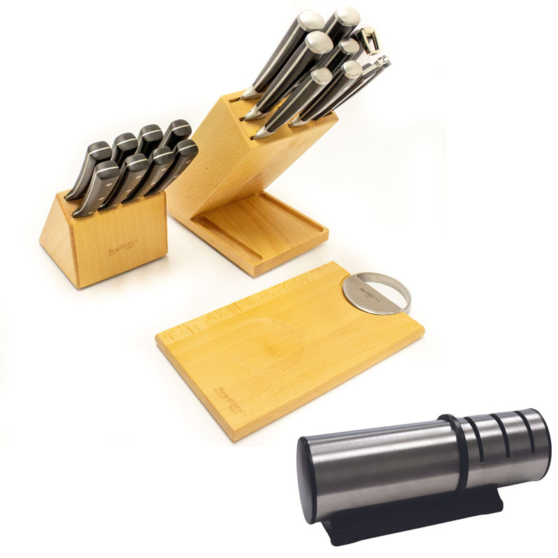 BergHOFF Essentials 21Pc Forged Stainless Steel Smart Knife Block Set