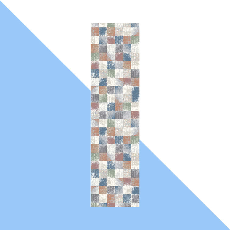 Beom Chequered Area Rug