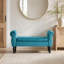 Banc de rangement 48 po en velours capitonné avec accoudoirs roulés-123546425