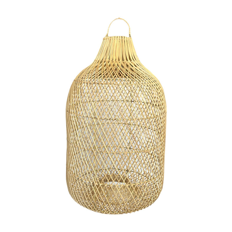 The Rattan Lampshade Collection 70cm H Novelty Pendant Shade ( Screw On ) in Brown