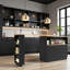 120cm 360° Rotation Bar Table With Doors And Shelves Multifunctional Sideboard With Open Shelves Storage Space-10059891
