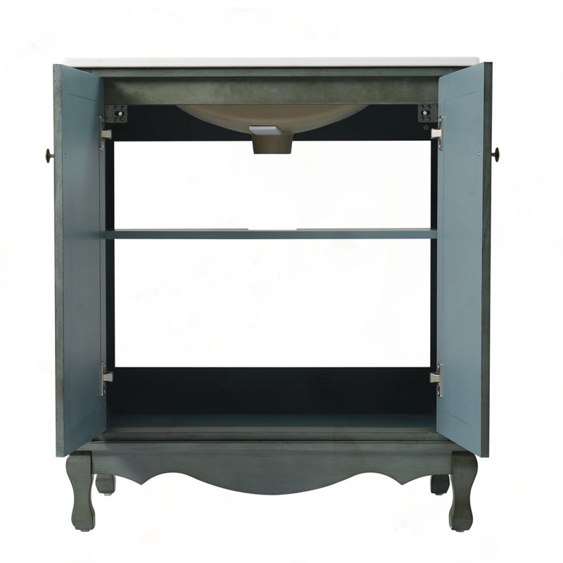 Bathroom Vanity with Rectangle Ceramic Sink