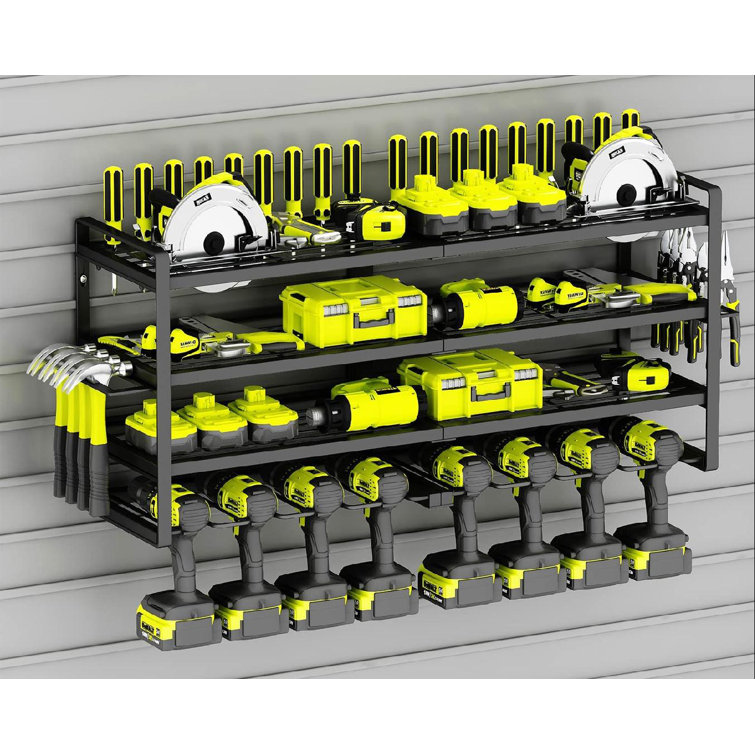 Jiske 34 W x 16 D x 65 H Garage Storage Bin Rack System Heavy Duty 8 Tiers 24 Bins Shelving Units Rebrilliant