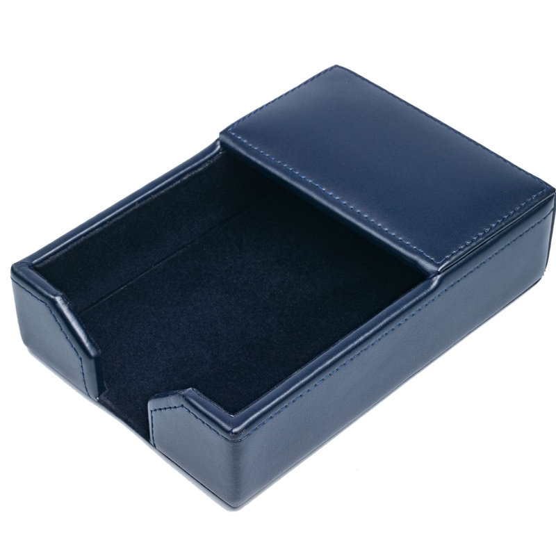 Gribble Leather Memo Pad Holder, Navy Blue