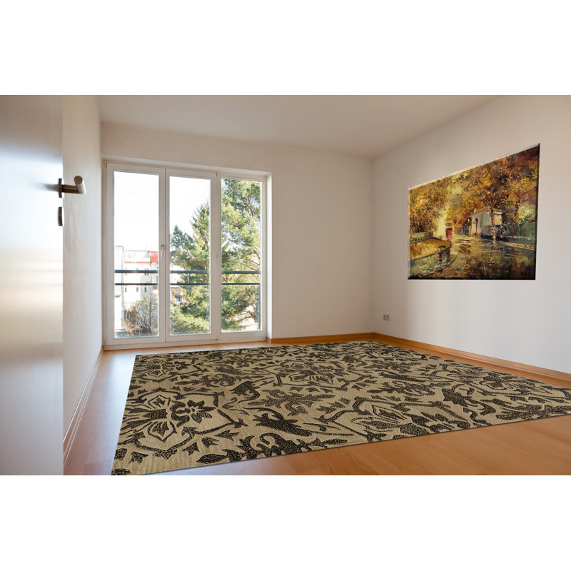 Aditya Wool Floral Indoor Rug, Square 1'6"