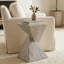 Andree 18.5"H Outdoor Magnesium Oxide Side Table with Sculptural Twist Design-125098456