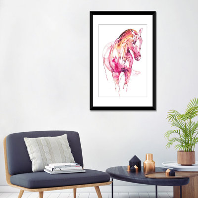 «Garnet Horse III» par Julier T. Chapman, reproduction sur toile tendue sur châssis