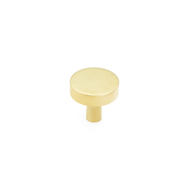 Haniburton Round Knob, Unlacquered Brass