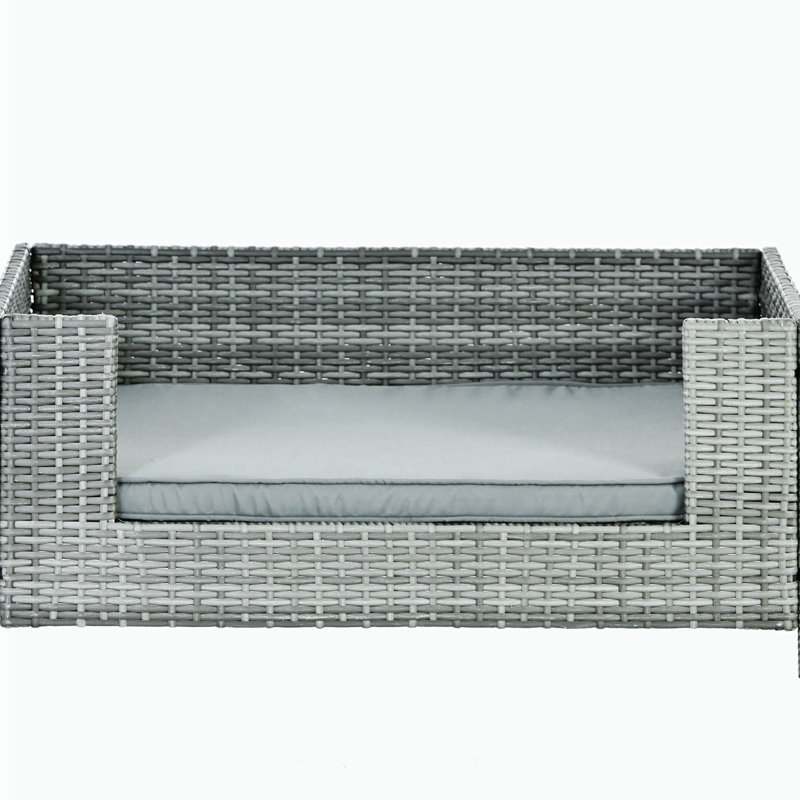Lit pour chien Seasonal PE, H 16,97 po x l 38,5 po x P 26,5 po, Gris foncé