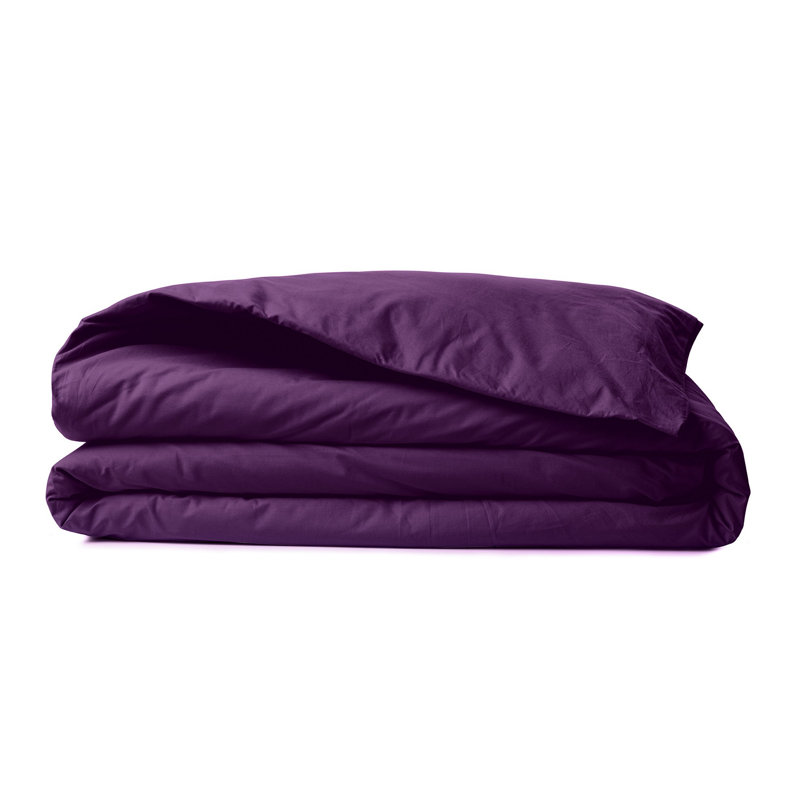 Luxury 100% Cotton Ranforce King Quilt Cover, Purple, 94.5 x 86.6 inches | 155 Thread Count, Button Closure | Machine Washable at 30°C | Soft, Breathable Fabric for Ultimate Comfort & Style in Your Bedroom