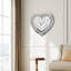 Bashira Glass Mirrored Wall Clock Heart Diamond Accent Clock