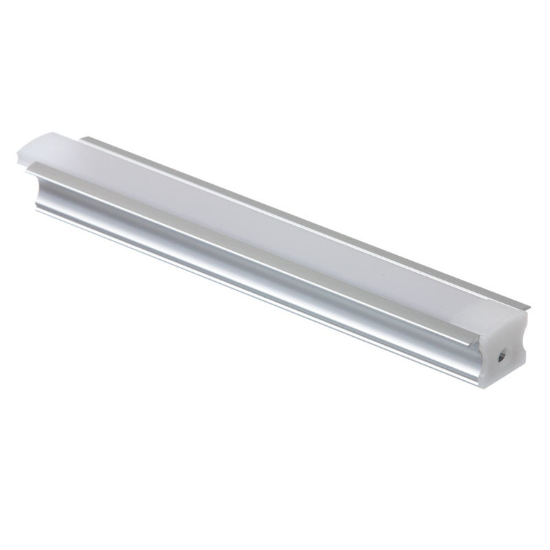 Extrusion de rail encastrée del en aluminium, H 0,57 po x l 118,11 po x P 0,69 po