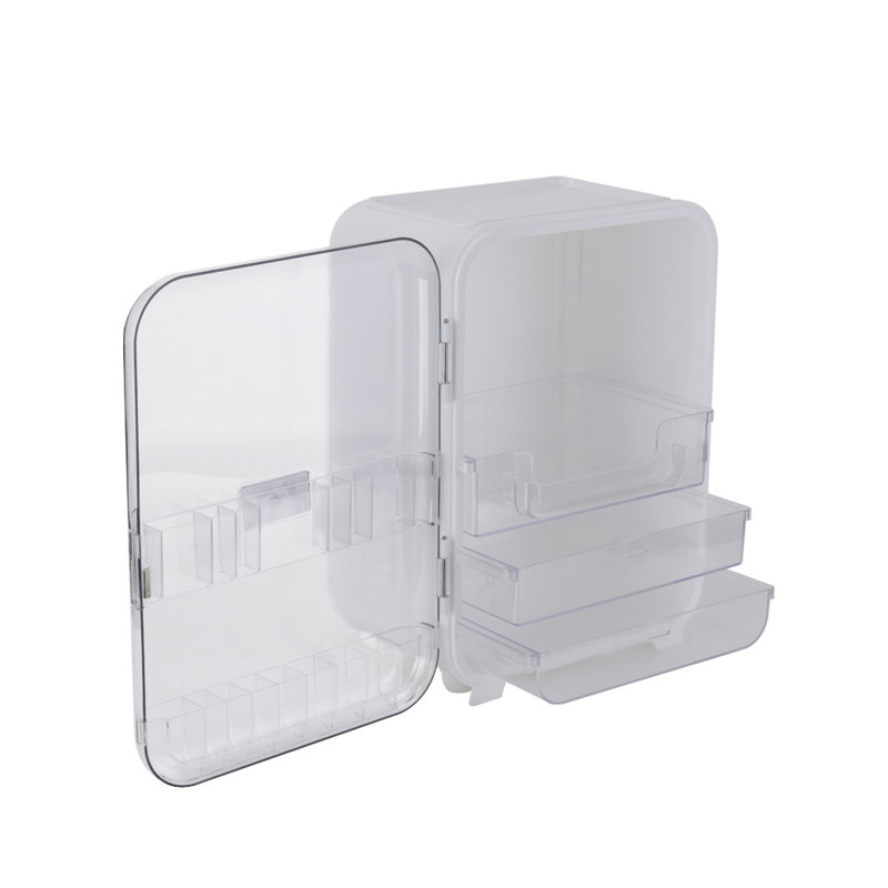 Ehren Plastic Makeup Organizer, White