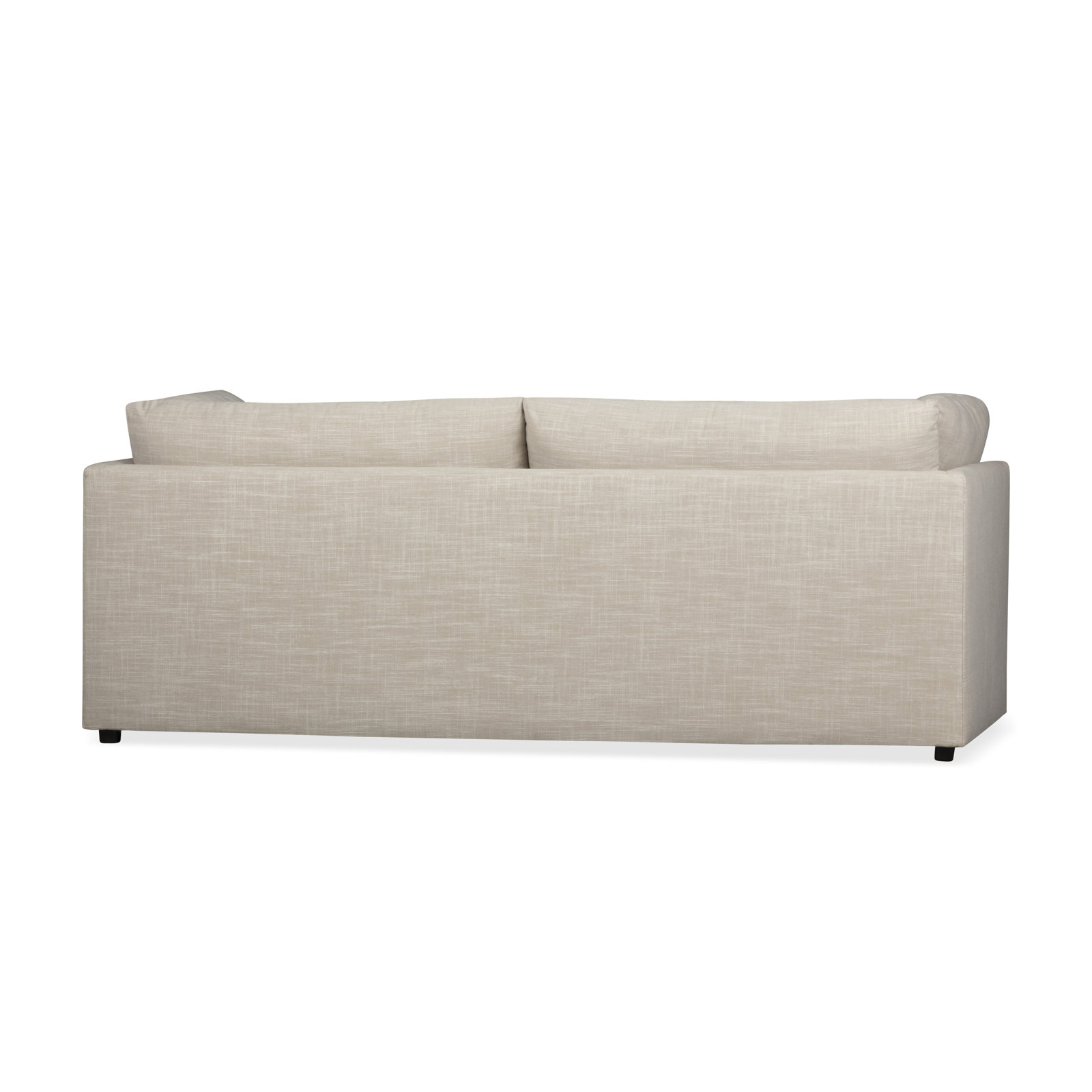 Kallie Upholstered Sofa With Ottoman, Lena Sand Performance Linen Blend