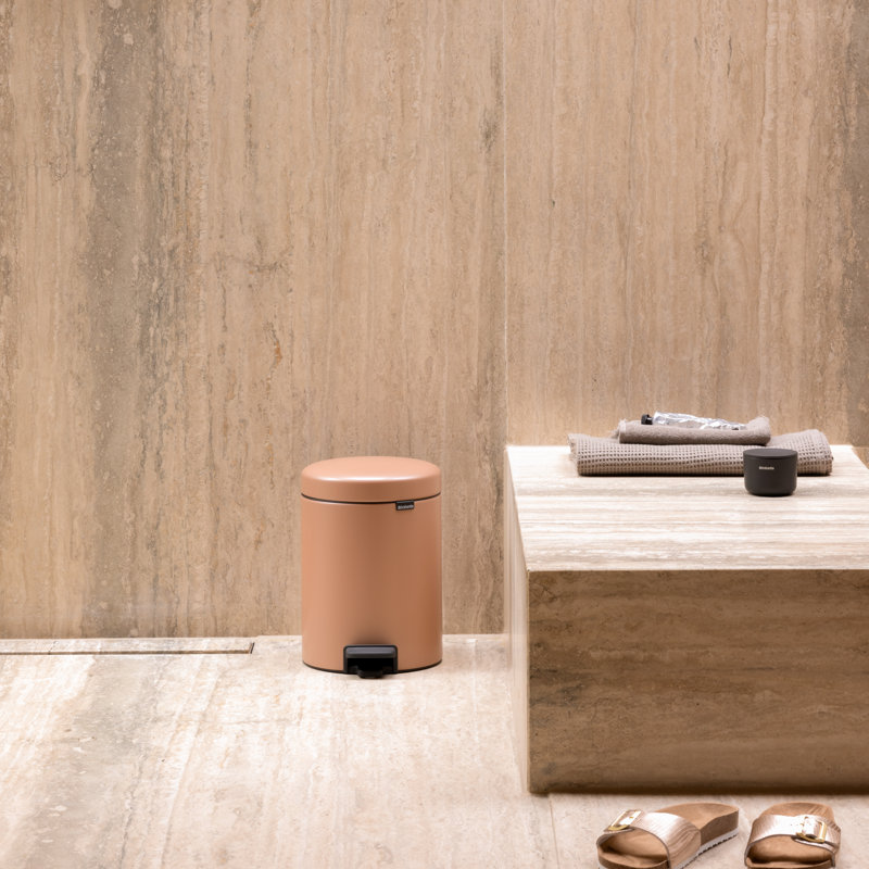 Brabantia NewIcon Soft Closing Pedal Bin, 5 L, Warm Copper