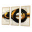 Cercle abstrait en or et tons - formes abstraites, ensemble de salon d'art mural-107213490-107213500