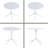 36 Inch PP Round Table, Indoor/Outdoor Dining Table & Coffee Table, Patio Table for Garden, Courtyard, Kitchen, Camping