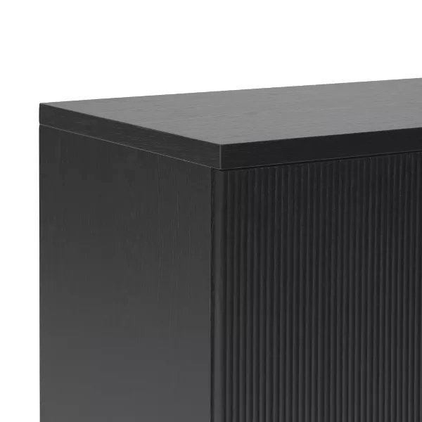 Buffet en bois massif avec meuble télé en bois de pin noir