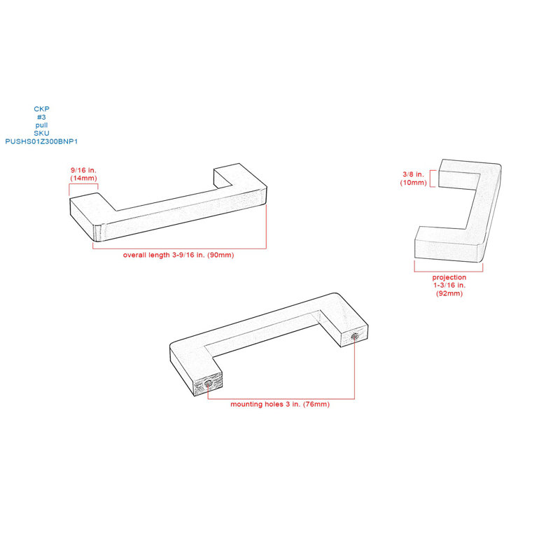 Origins 3" Center to Center Bar Pull