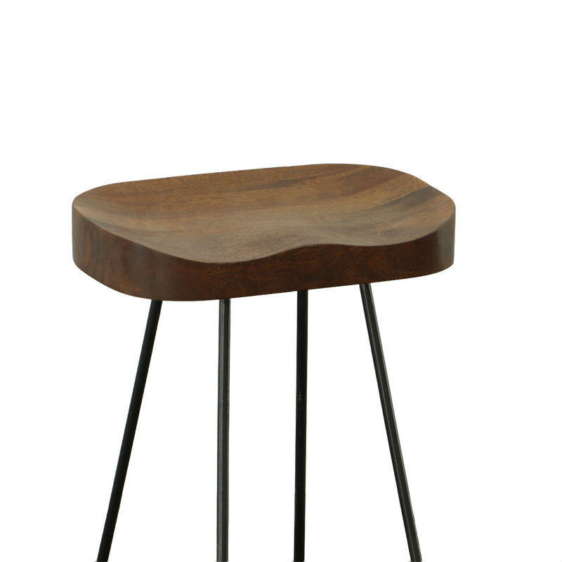 Tavern Pub Bar With 2 Counter Stools, Antique Black/Chestnut