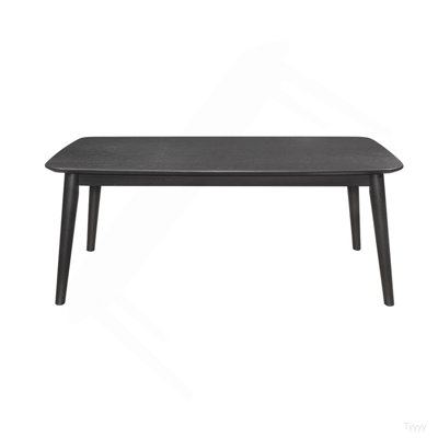3 Piece Rectangular Coffee Table Set, Black