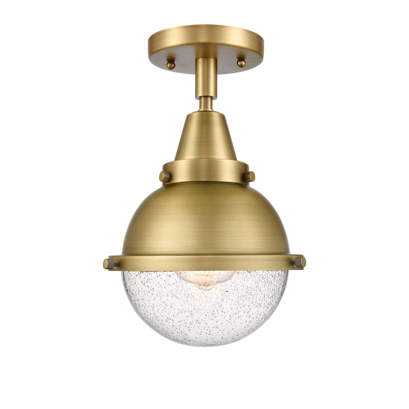Amede Flush Mount, Black Antique Brass, Seedy, 17.5" H x 12.88" W x 12.88" D