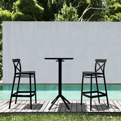 Farrah Square 2 - Person 23.6'' Long Bar Height Dining Set