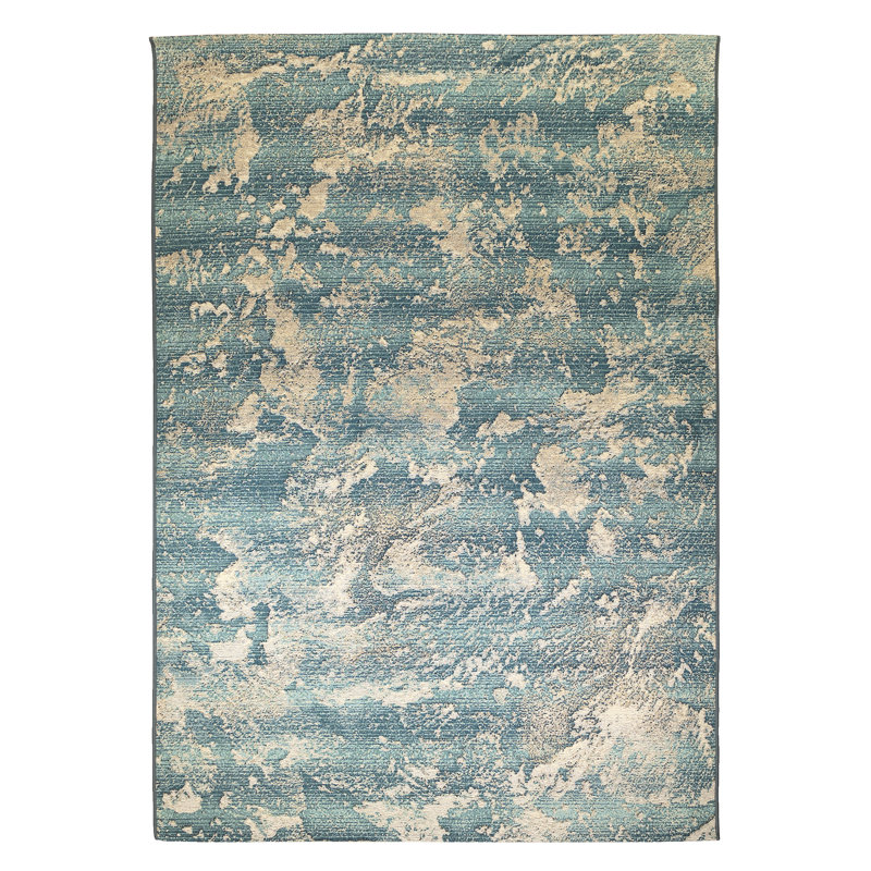 Angenette Abstract Indoor / Outdoor Rug, Rectangle 6'6" x 9'4"