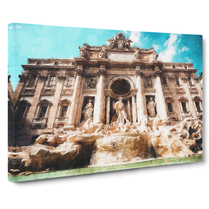 Trevi Fountain In Rome Vol.1 - Wrapped Canvas Print, 35cm H x 50cm W x 3cm D