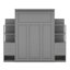 Lit escamotable double avec tablettes, tiroirs et DEL-1428943474