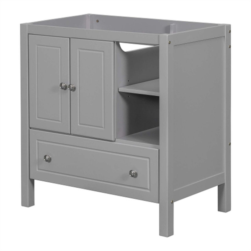 Base de meuble-lavabo simple 30 po Lubby seulement, gris