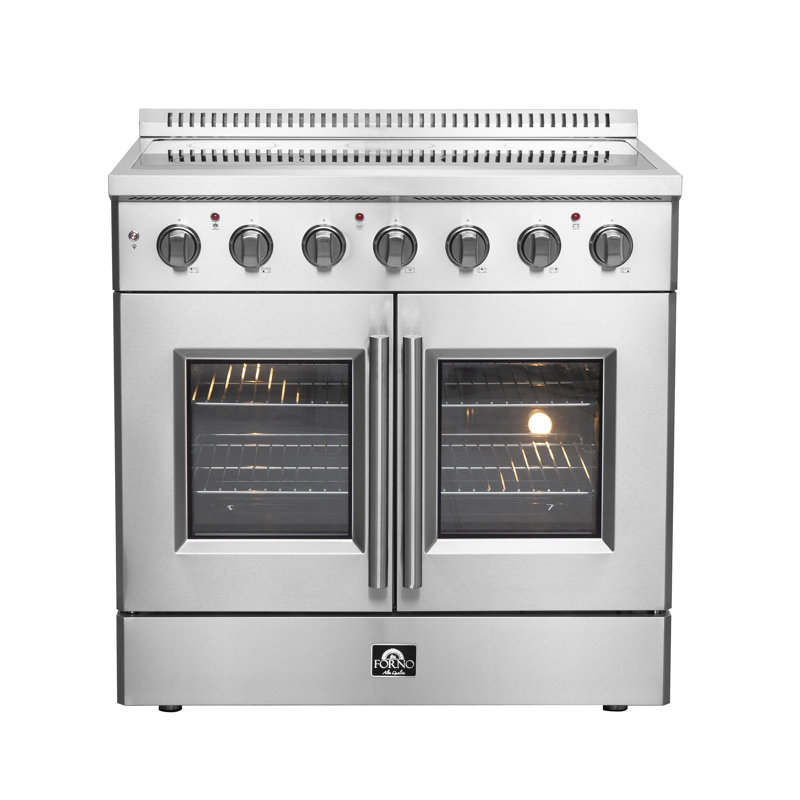 Cuisinière électrique à quatre battants 36 po Galiano, 5 éléments, 5,36 pi³, Stainless Steel