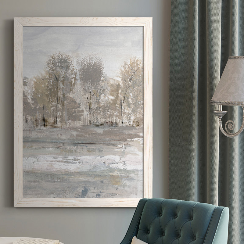 Alick Meadow's Edge I, reproduction d'art sur toile, Cadre blanc, H 37,5 po x l 27,5 po x P 1 po