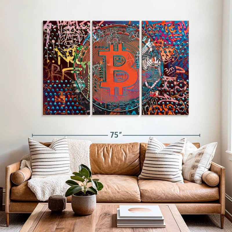 Kerner Bitcoin Graffiti I, 42" H x 65" W