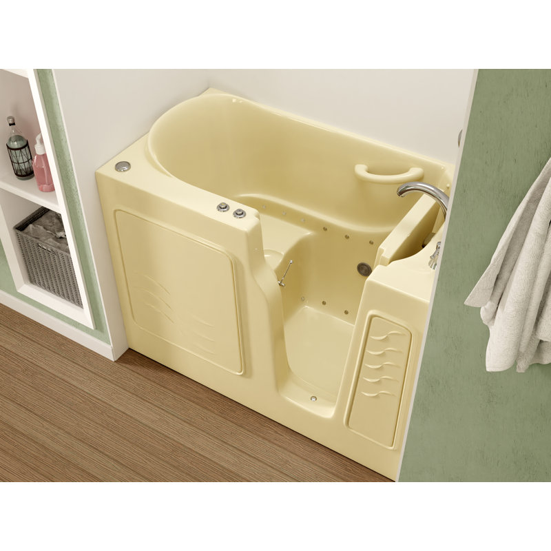 Therapeutic Tubs 29 in. x 52 in. Right Drain Quick Fill Walk-In Air Tub in Biscuit, Biscuit, Right
