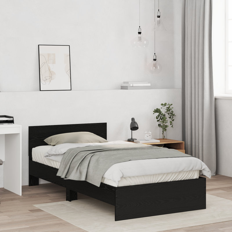 Bed Frame, 100 x 200cm, Black Oak