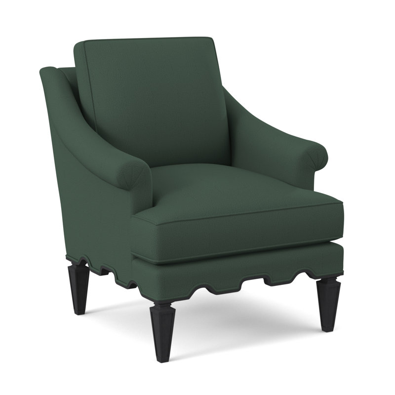 Palm Armchair, Espresso, Stepping Stones Ivory Viscose