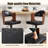 Modern Swivel Bar Stools Set Of 2, Wooden Upholstered Pu Leather Barstools With Back & Footrest, Counter Height Bar Chairs For Kitchen Island-1126708838
