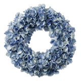 Faux Hydrangea 24" Polyester Wreath