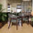 LUMERA Collection Set of 2 Mid-Century Modern Dining Chairs, Upholstered Faux Leather, Solid Wood Frame, Comfortable Kitchen & Dining Room Seating Gray-100888062