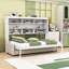 Lit escamotable avec canapé escamotable et tablettes DEL Murphy-1376974370