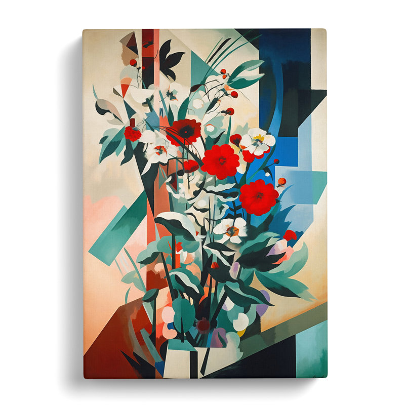 Kirshe Flowers Bauhaus Style Vol.1 - Wrapped Canvas, 50cm H x 35cm W x 3cm D