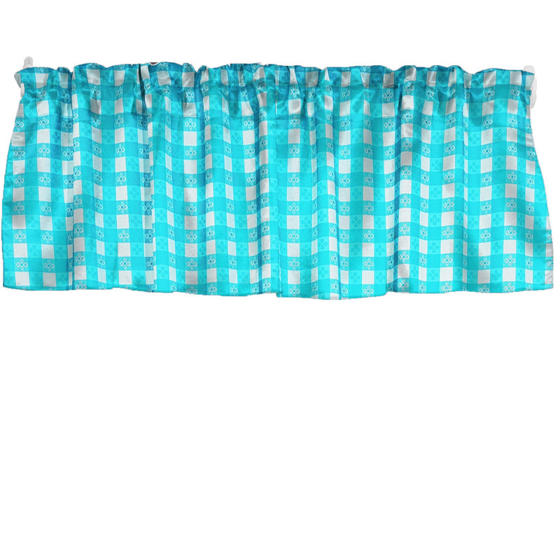 Cantonnière Popeline Tavern, Turquoise, L 58 po x L 32 po