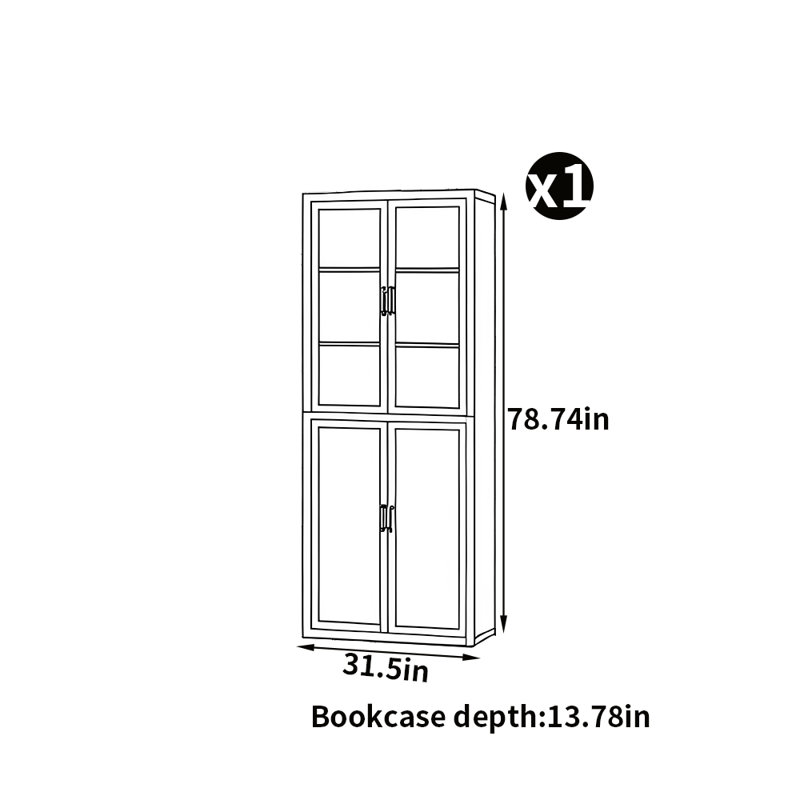 Nouvelle bibliothèque en bois chinois, Marron foncé