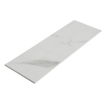 Bex Metro Solid Color 4'' W x 12'' L Engineered Stone Peel and Stick Subway Tile