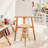 Hiltrun 18.9"-25.2"H Solid Hardwood Swivel Adjustable Height Counter Stool, Natural-304327220