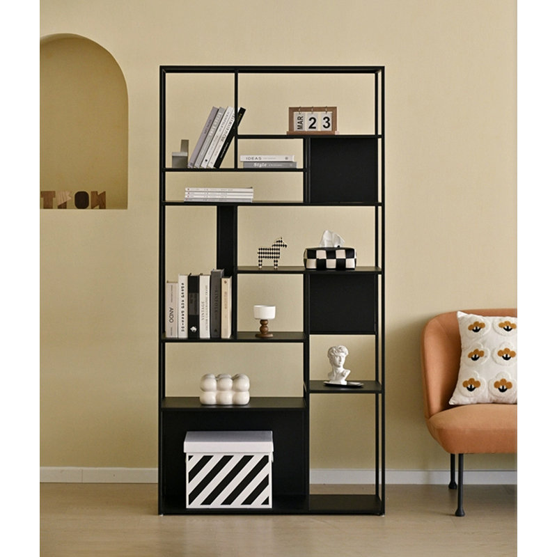 Bibliothèque ouverte en acier au carbone, H 70,9 po x l 35,4 po x P 11,8 po